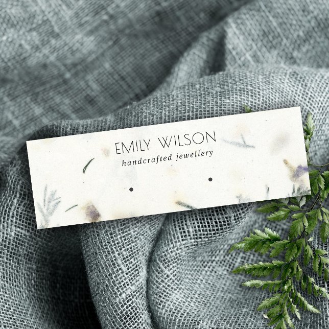 Foliage Handmade Paper Texture Earring Display Mini Business Card (Creator Uploaded)