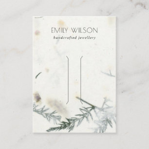 Foliage Handmade Paper Texture Hair Clip Display Business Card