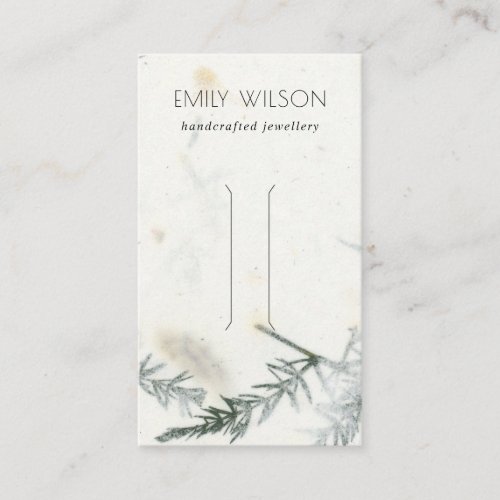 Foliage Handmade Paper Texture Hair Clip Display Business Card