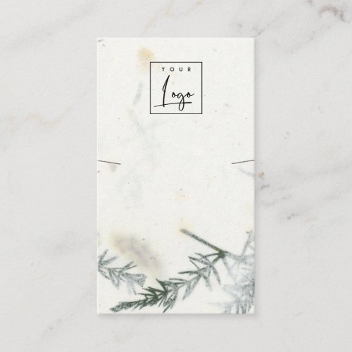 Foliage Handmade Paper Texture Necklace Display Business Card