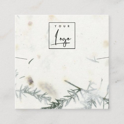 Foliage Handmade Paper Texture Necklace Display Square Business Card