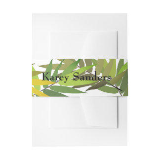 Foliage Invitation Belly Band