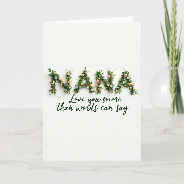 Foliage Love Four Letter Card (Front)