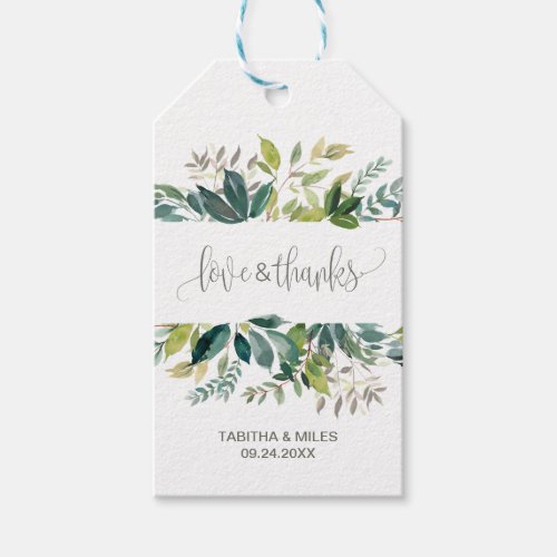 Foliage Love  Thanks Gift Tags