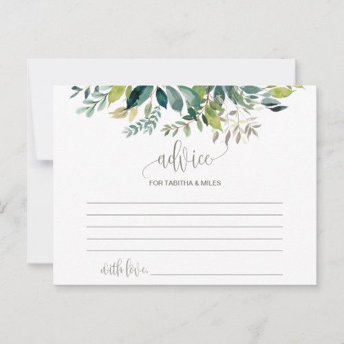 Foliage Marriage Advice Cards