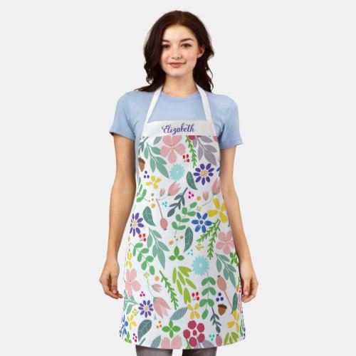 Foliage Modern Floral Apron