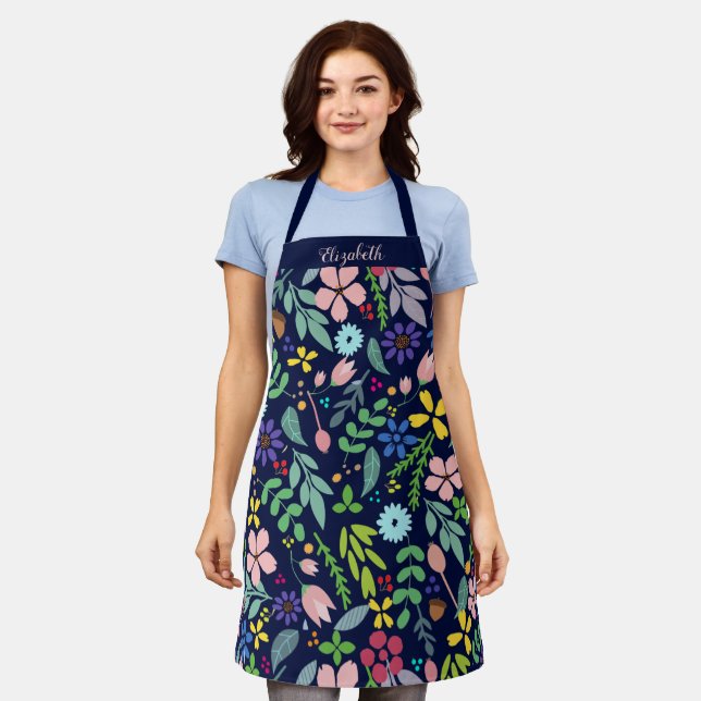 Foliage Modern Floral Apron (Worn)