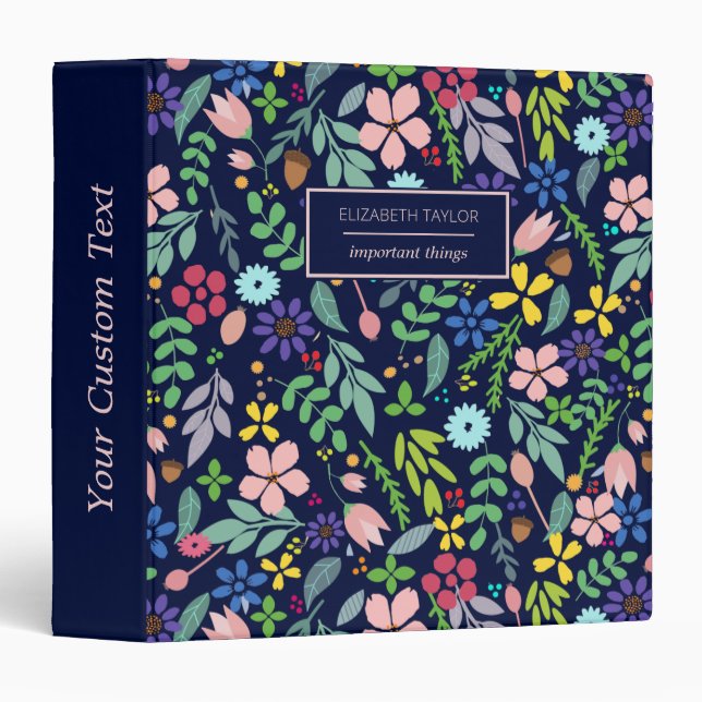 Foliage Modern Floral Binder (Front/Spine)