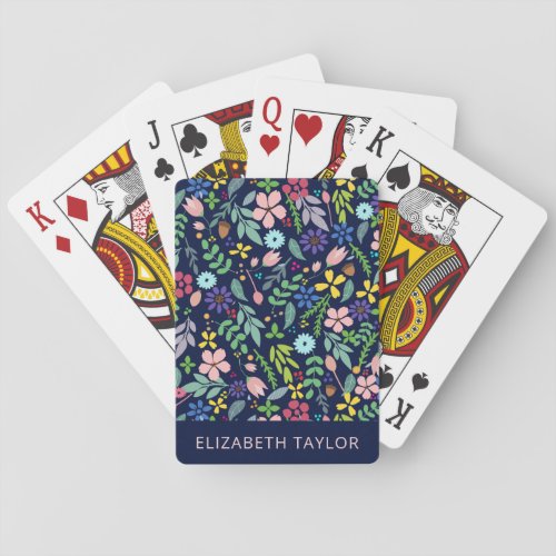 Foliage Modern Floral Classic Playing Cards