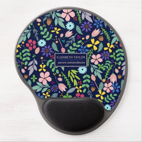 Foliage Modern Floral Gel Mouse Pad