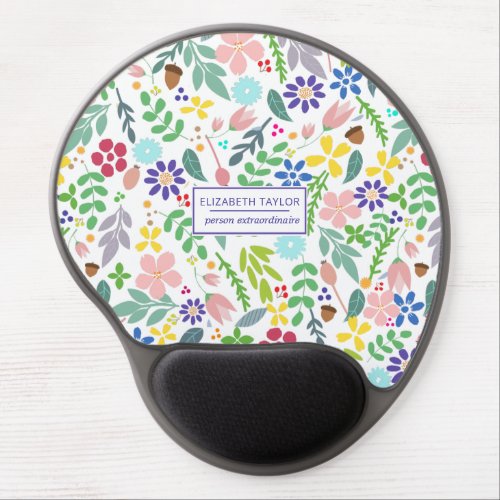Foliage Modern Floral Gel Mouse Pad