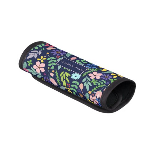 Foliage modern floral luggage handle wrap