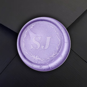 Foliage Monogram Letter Minimal Wedding  Wax Seal Sticker