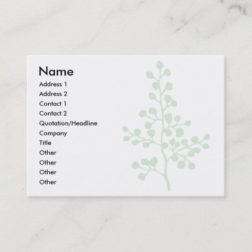 Customizable Foliage No. 3 | Business Cards