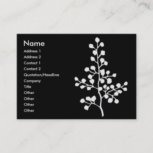 Foliage No. 4 Mono | Business Card