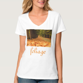 foliage on women's bella +canvas jersey v-neck T-Shirt