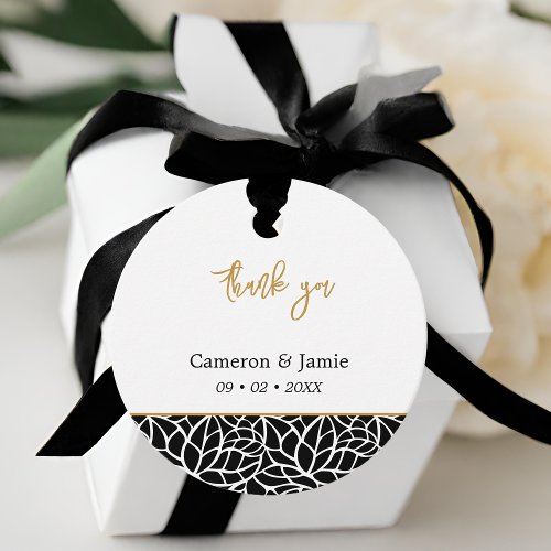 Foliage Pattern Wedding Thank You Favor Tags