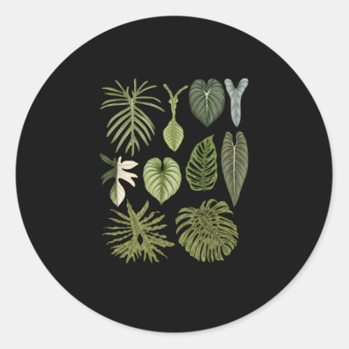 Foliage Philodendron Aroid Plants Anthurium Classic Round Sticker