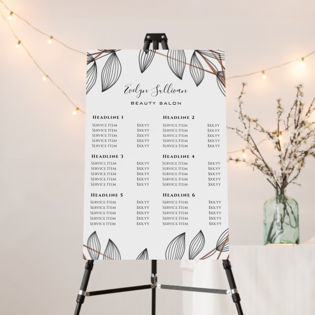foliage Price list Foam Board (In Situ (Stand))
