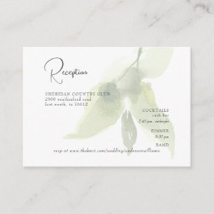 Foliage Reception Cash Bar &RSVP Wedding  Enclosure Card