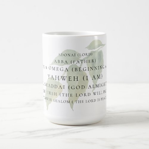 Foliage The Names of God Christian Coffee Mug