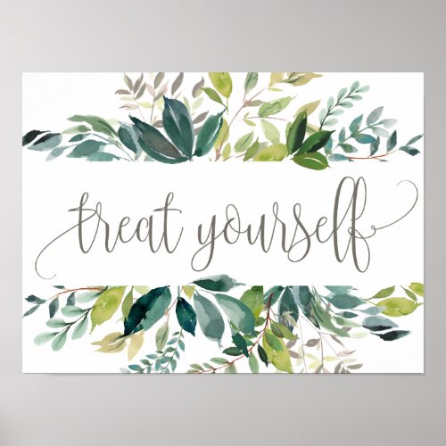 Foliage Treat Yourself Dessert Bar Poster