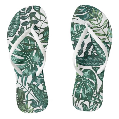 Foliage Tropical Fashion Flip Flops