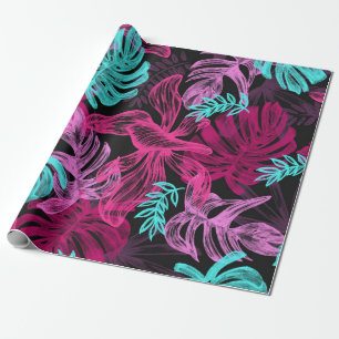 Foliage Tropical Monstera Leaves Wrapping Paper
