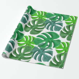 Foliage Tropical Monstera Leaves Wrapping Paper