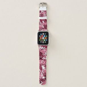 Foliage Watercolor Purple, Floral Seamless. Apple Watch Band