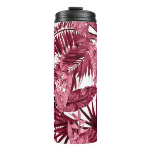 Foliage Watercolor Purple, Floral Seamless. Thermal Tumbler