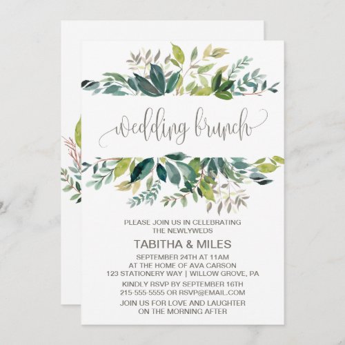 Foliage Wedding Brunch Invitation