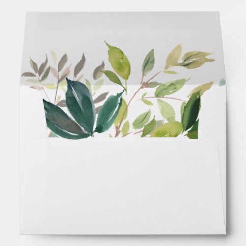 Foliage Wedding Invitation Envelope