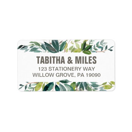 Foliage Wedding Label