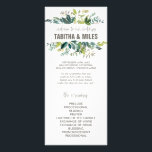 Foliage Wedding Program<br><div class="desc">This foliage wedding program is perfect for a rustic wedding. The design features a boho frame of green leaves and leafy greenery botanicals. Include the name of the bride and groom, the wedding date and location, thank you message, order of service, bridal party and an optional "in loving memory" memorial....</div>