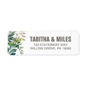 Foliage Wedding Return Address Labels (Front)