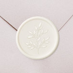 Foliage Wedding Wax Seal Sticker<br><div class="desc">Custom-designed wedding wax seal stickers featuring modern elegant foliage design.</div>
