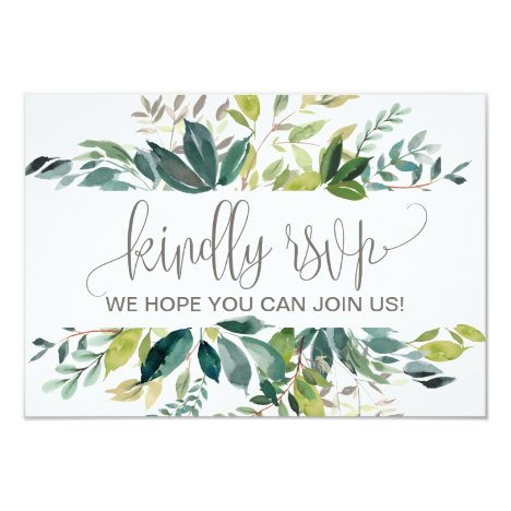 Foliage Wedding Website RSVP Invitation