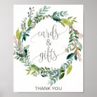 Foliage Wreath Cards and Gifts Sign
