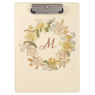 Foliage Wreath Elopement Modern Stylish Trendy Clipboard