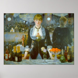 Folies-Bergere by Edouard Manet Poster