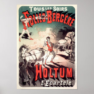 Folies Bergere Holtum L Ecartele Vintage French Ad Poster