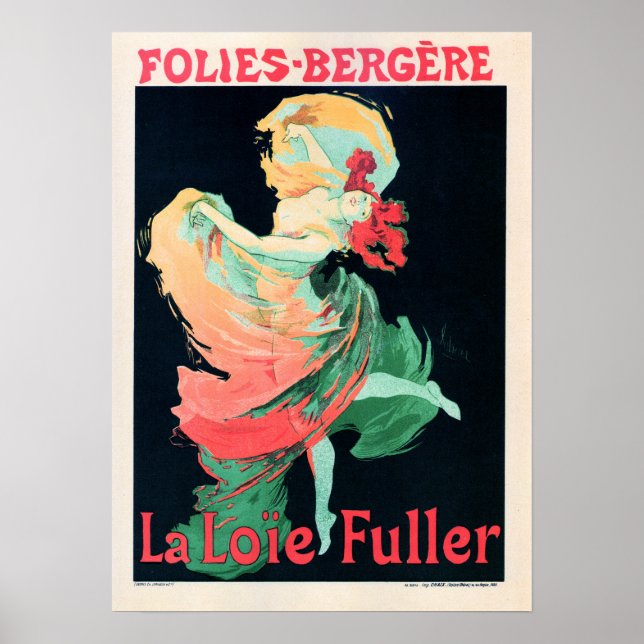 FOLIES BERGERE La Loie Fuller Jules Cheret Poster (Front)