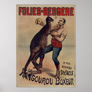 Folies-Bergère the Kangaroo Boxer Poster