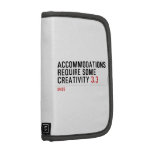 Accommodations require some creativity  Folio Planners