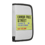 Error Free Street  Folio Planners