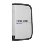 Visiting Number ____  Folio Planners