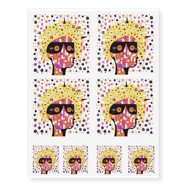 Folk 001 Nancy Temporary Tattoos (Front)