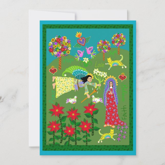 Folk Art Annunciation Personalized  (Front)