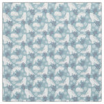 Folk Art Arctic Fox in the Snow with Holly Fabric